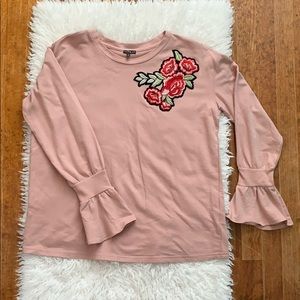 Long sleeve dressy sweatshirt